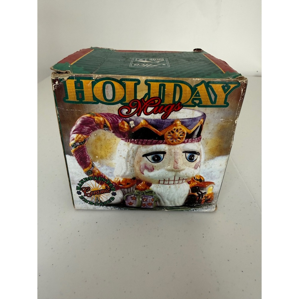 Vintage Alco Industries Holiday Christmas Nutcracker Coffee Mug Hand Painted